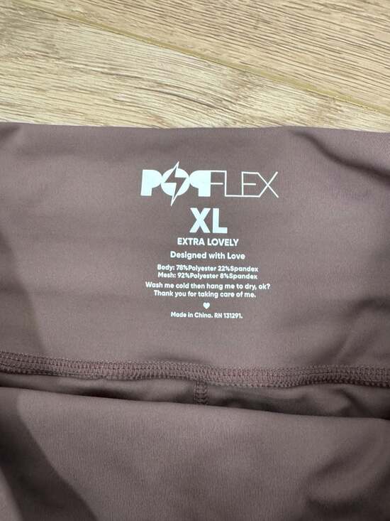 POPFLEX Pirouette Tiered Mesh Skort in Peppercorn, Size XL - Picture 7 of 11